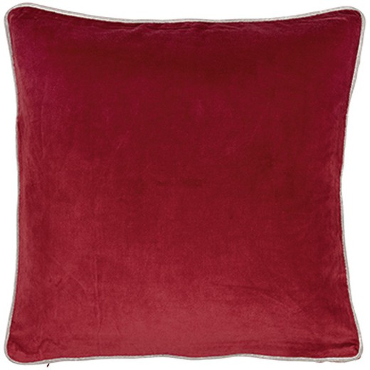 Capa de almofada de veludo vermelho 45 x 45 cm