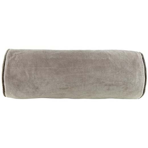 Velvet roll cushion cover sand 22 x 60 cm