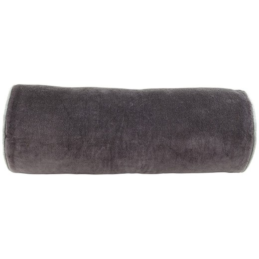 Velvet cushion cover roll brown 22 x 60 cm