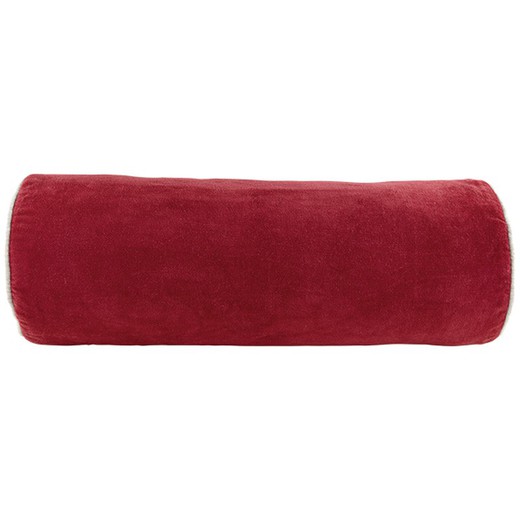 Red roll velvet cushion cover 22 x 60 cm