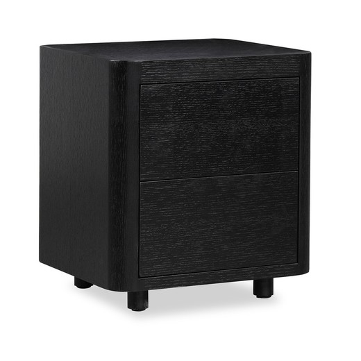 GAND | Table de chevet en bois noir 55 x 55 x 50 cm