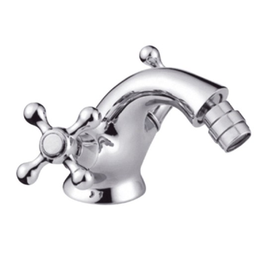 Brass bidet faucet in silver