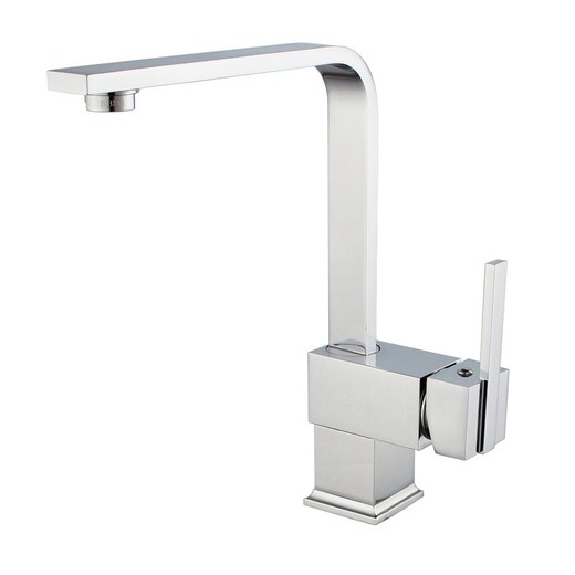 Silver kitchen faucet