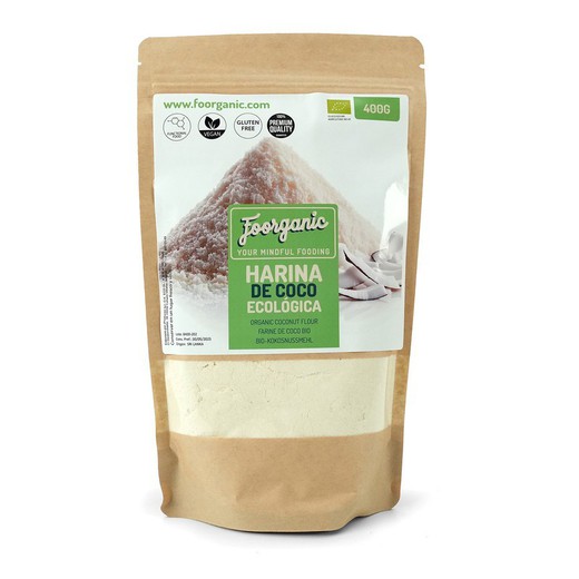 Farinha de coco ECO sem glúten, 400 gr