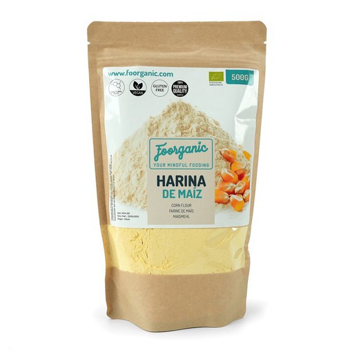 Organic gluten-free corn flour, 500 gr