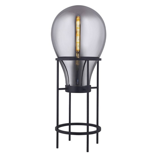 HATANN - Lampada da terra in vetro fumé, Ø 40 x H 108 cm