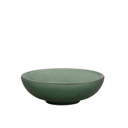 Glazen zeepbakje in groen, Ø 12,5 x 4 cm | Murano