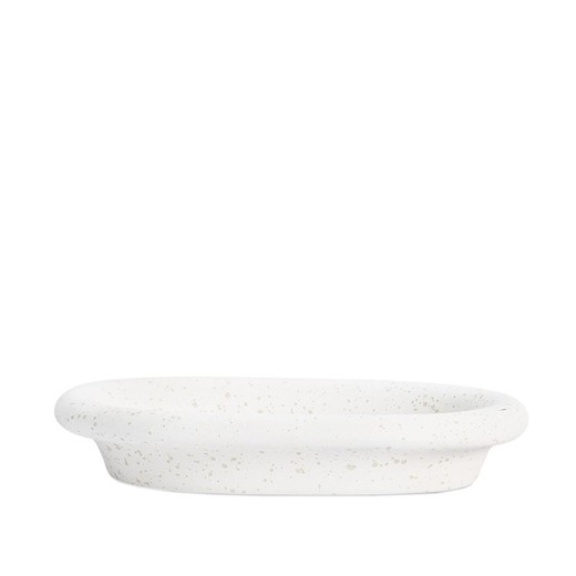 Dolomite soap dish in white, 13.5 x 9 x 2.5 cm | Dolomite