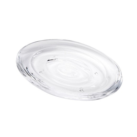 Transparent Droplet soap dish, 14x10x2cm