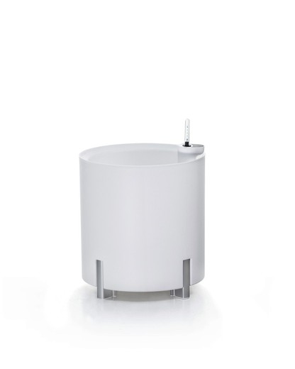 White round modular hydrant planter with silver legs, Ø40x44 cm