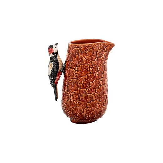 Earthenware jug in brown, 18.3 x 13.7 x 21 cm | Gudrum