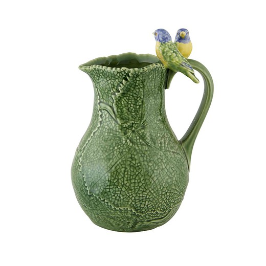 Green earthenware jug, 18.1 x 15.2 x 24.2 cm | Cinerária