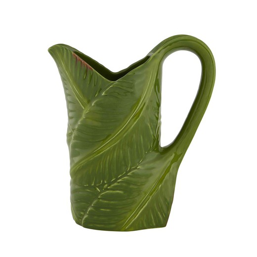 Dzbanek ceramiczny w kolorze zielonym, 23,1 x 11 x 26,3 cm | Bananowa Madera