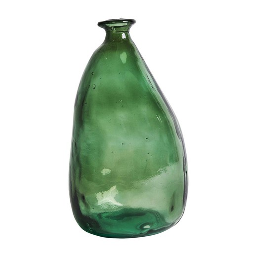 Aike glass vase in green, 20 x 20 x 38 cm