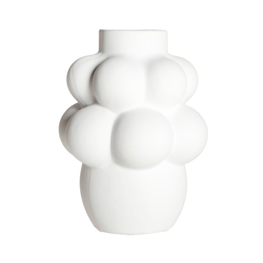 Vase en céramique blanc, Ø 18 x 25 cm | Zick