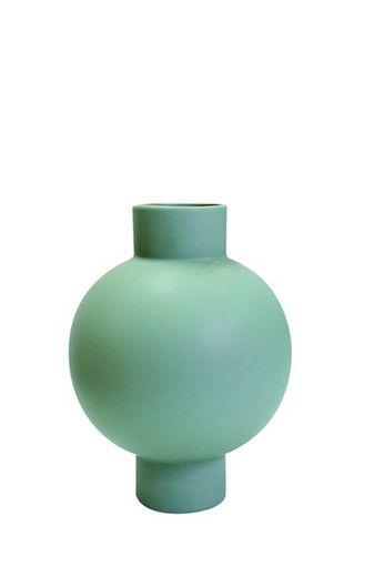 Vase en céramique vert de gris H26 cm.