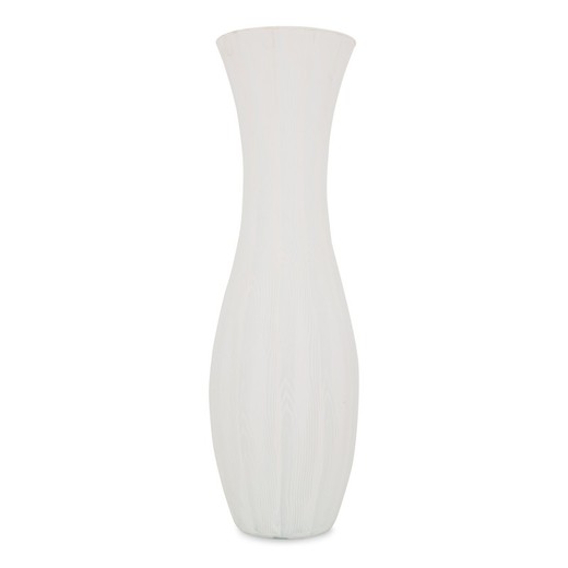 Vase en verre blanc, 70x20 cm