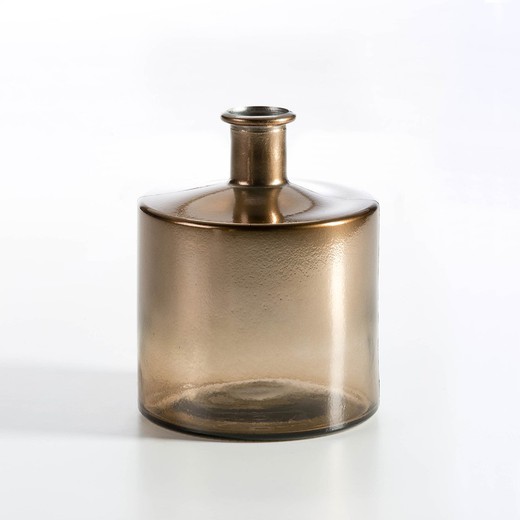 Copper Glass Vase, Ø21x26cm