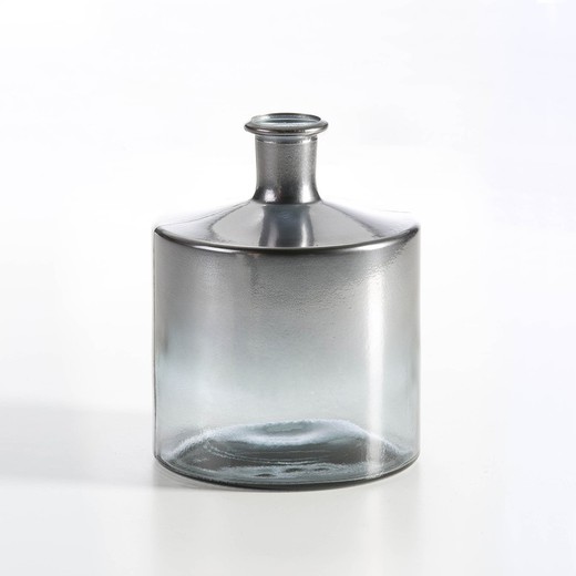 Vase en verre argenté, Ø21x26cm
