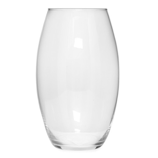 Vase en verre transparent, 30x7 cm