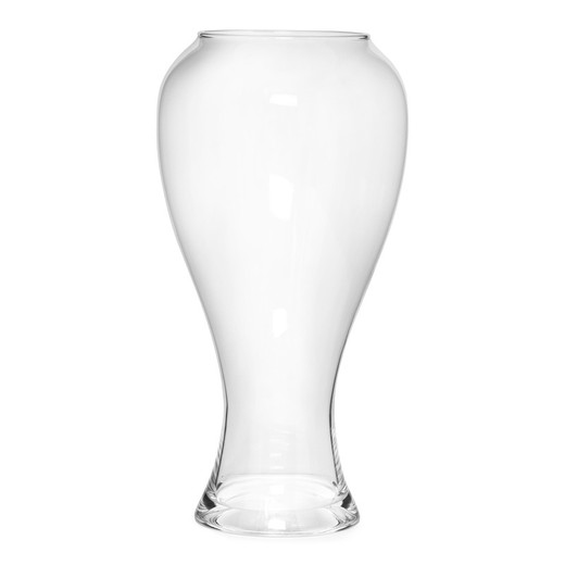 Vase en verre transparent, 37x18 cm