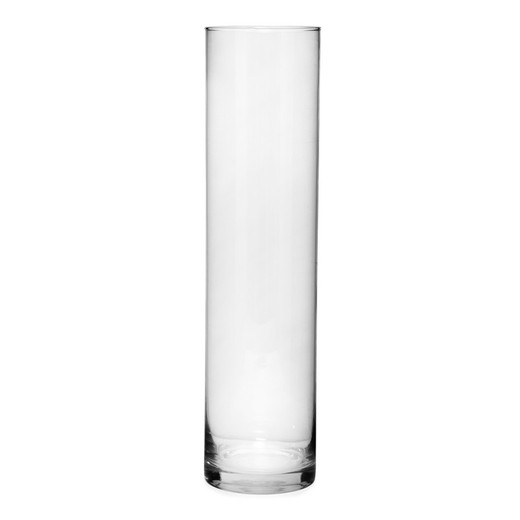 Vase en verre transparent, 40x10 cm