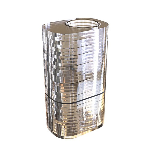 Transparent plexiglass vase, 11x15x26 cm