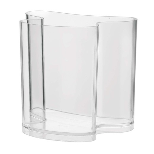 Jarrón de cristal transparente, 30x10 cm — Qechic