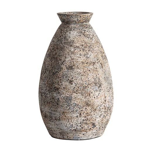 Kalik terracotta vase in natural, 19 x 19 x 35 cm