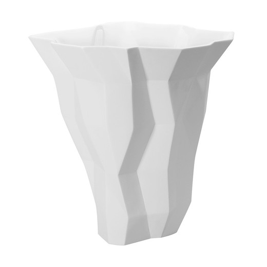 Jarrón L de porcelana en blanco, 29,9 x 27,6 x 30,4 cm | Quartz