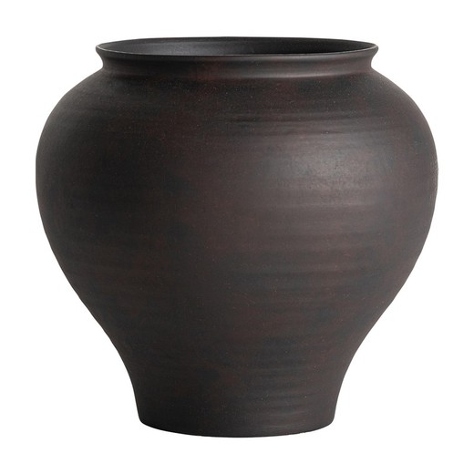 Jarrón  de cerámica en negro, 34 x 34 x 31 cm | Nohae