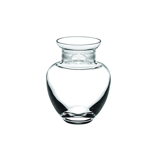Vase S aus klarem Glas, Ø 13,4 x 17 cm | Elfenbein