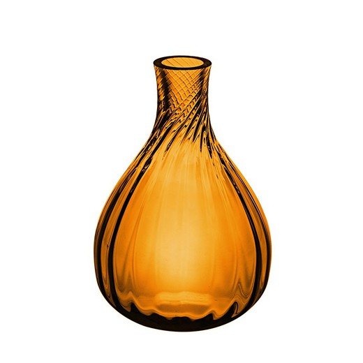 Vaso S di vetro ambrato, Ø 11 x 16 cm | Goccia di colore