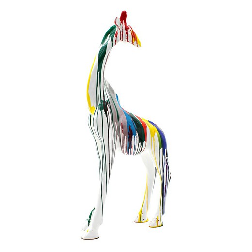 Figura Decorativa Girafa em Polyresin Multicolor L
