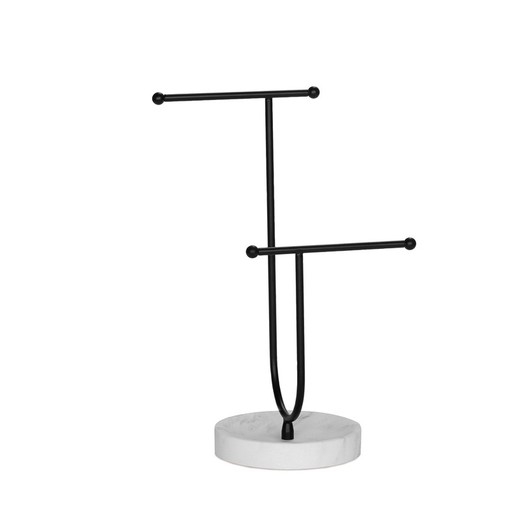 Schmuckschatulle aus schwarz/weißem Metall und Polyresin, 20 x 12 x 30 cm | Schmuck