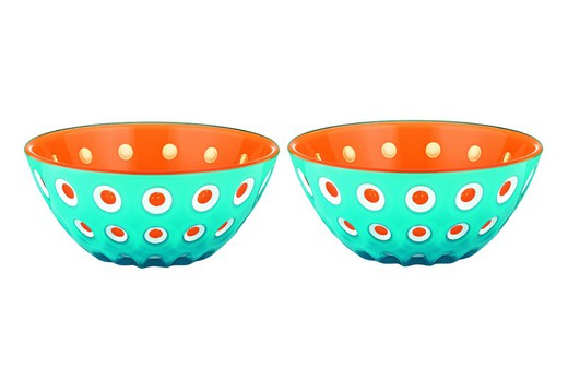 Set of 2 bowls 12 cm. "Le Murrine" Blue / White / Orange Le Murrine Series