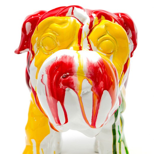 KUATÉH-flerfarvet polyresinhund, 51x20x26 cm