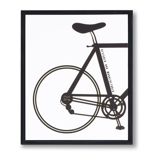 Affiche BICI avec cadre noir, 25x3,5x30 cm