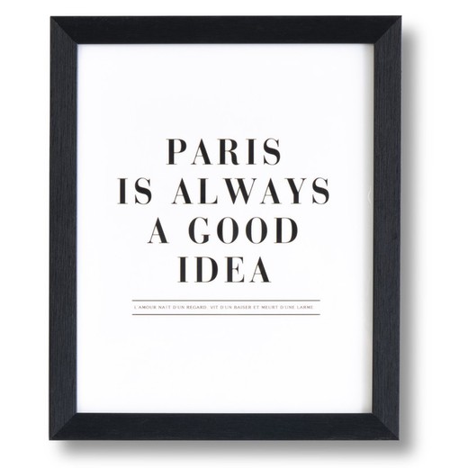 IDEA poster with black frame, 25x3x30 cm