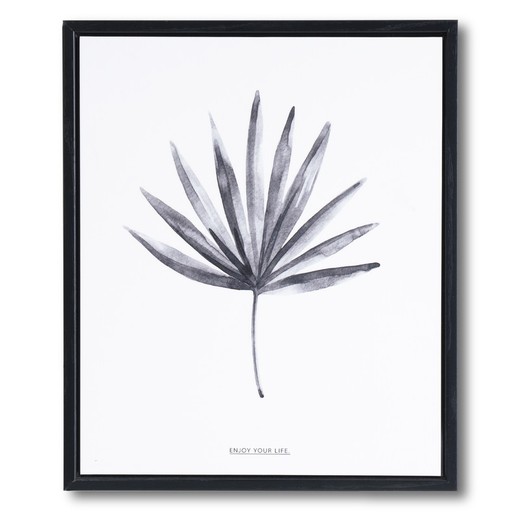 Stampa artistica PALMA con cornice nera, 25x3,5x30 cm