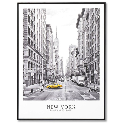 TAXI poster with black frame, 60x3.5x80 cm