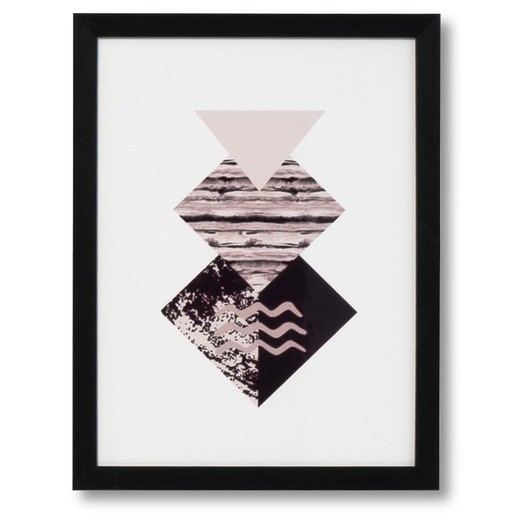 Stampa artistica ZEBRA con cornice nera, 40x3,5x60 cm