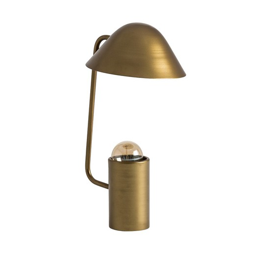 Lampada da tavolo in ferro dorato, 25x27x50cm