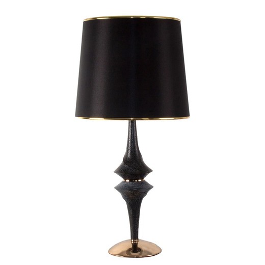 Lampe de table en fer noir, Ø38x77cm
