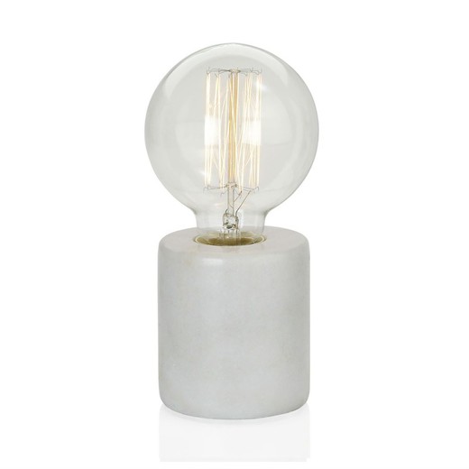 Bordslampa i vit marmor, Ø8x9cm