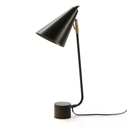 Bordslampa i svart metall, Ø26x60cm