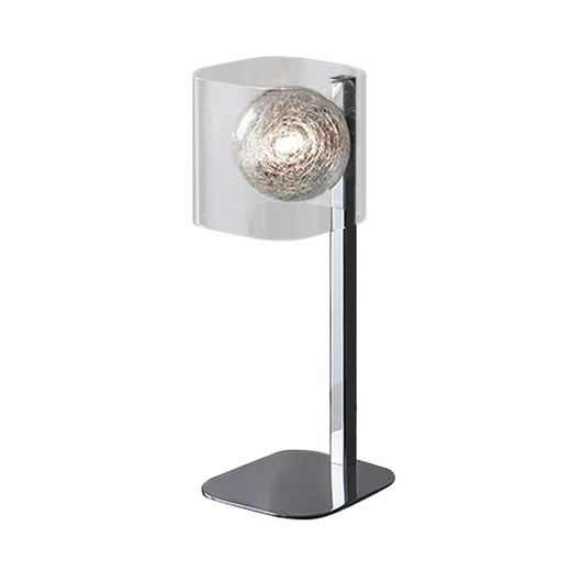 Metal and Glass Table Lamp Eclipse, 12x15x34cm