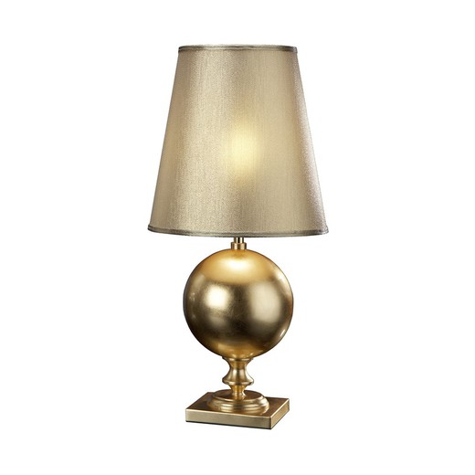 Lampe de table Terra Dorado en métal et feuille d'or, Ø29x60cm