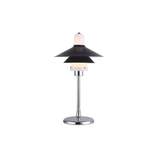 Bruin glazen tafellamp, 25x55 cm