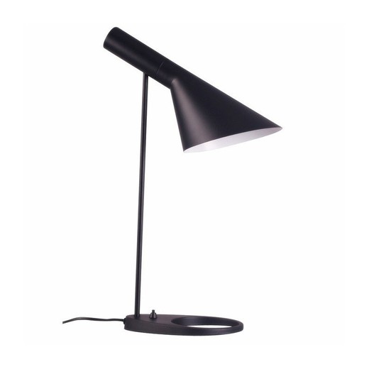 Lampada da tavolo Jacob in metallo nero, Ø35x56 cm